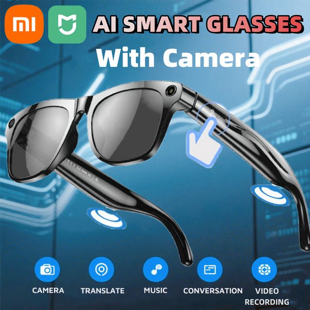 Gugxiom Smart Glasses Unisex 1080p Camera AI Smart Interaction